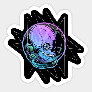 Disco Skull Sticker